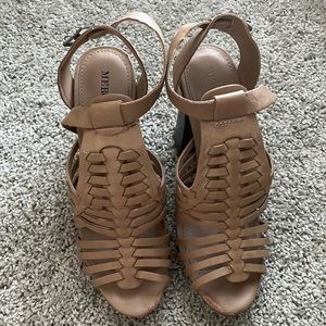 Merona Tan Woven Heels